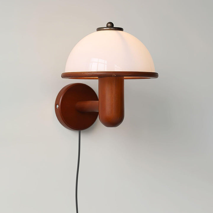 Lampe murale en bois Champignon