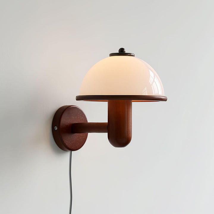 Lampe murale en bois Champignon