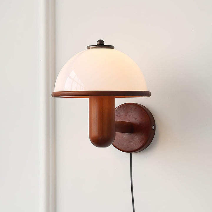 Lampe murale en bois Champignon