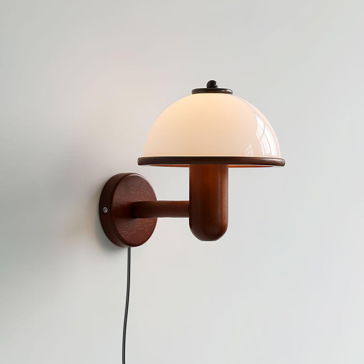 Lampe murale en bois Champignon