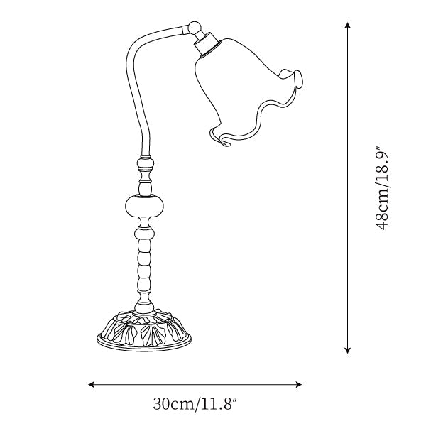 RoseLamp | Lampe de Table en Laiton de Mode