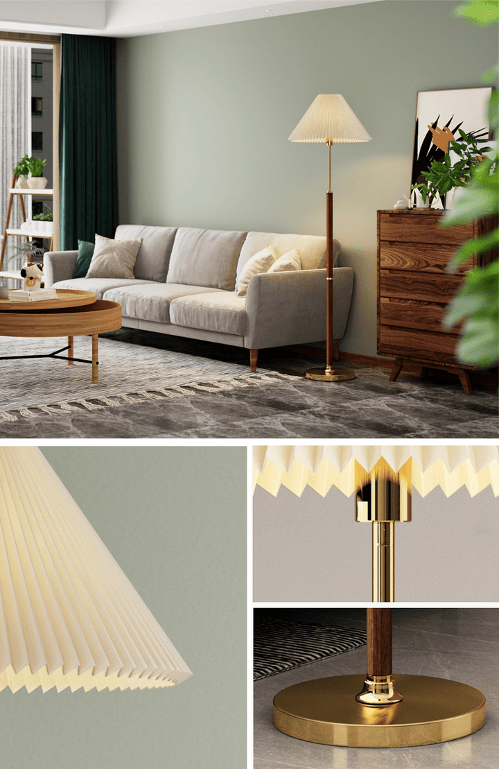 Lampe de sol en papier de riz moderne