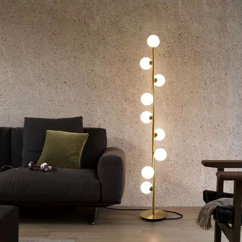 Lampe de sol en verre nordique
