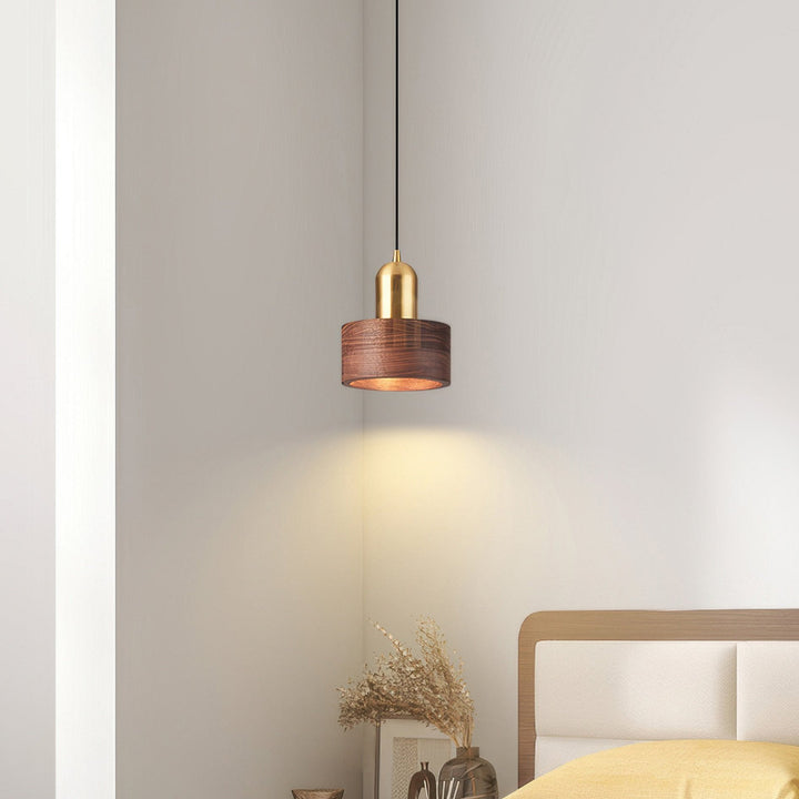 Lampe Suspendue Cylindrique Style Japonais