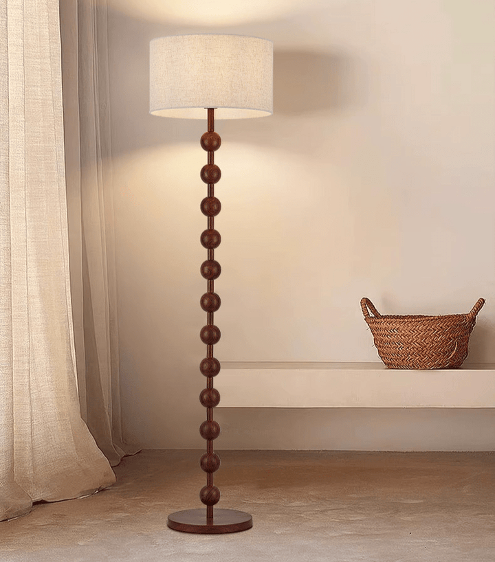 Lampadaire en bois Japandi