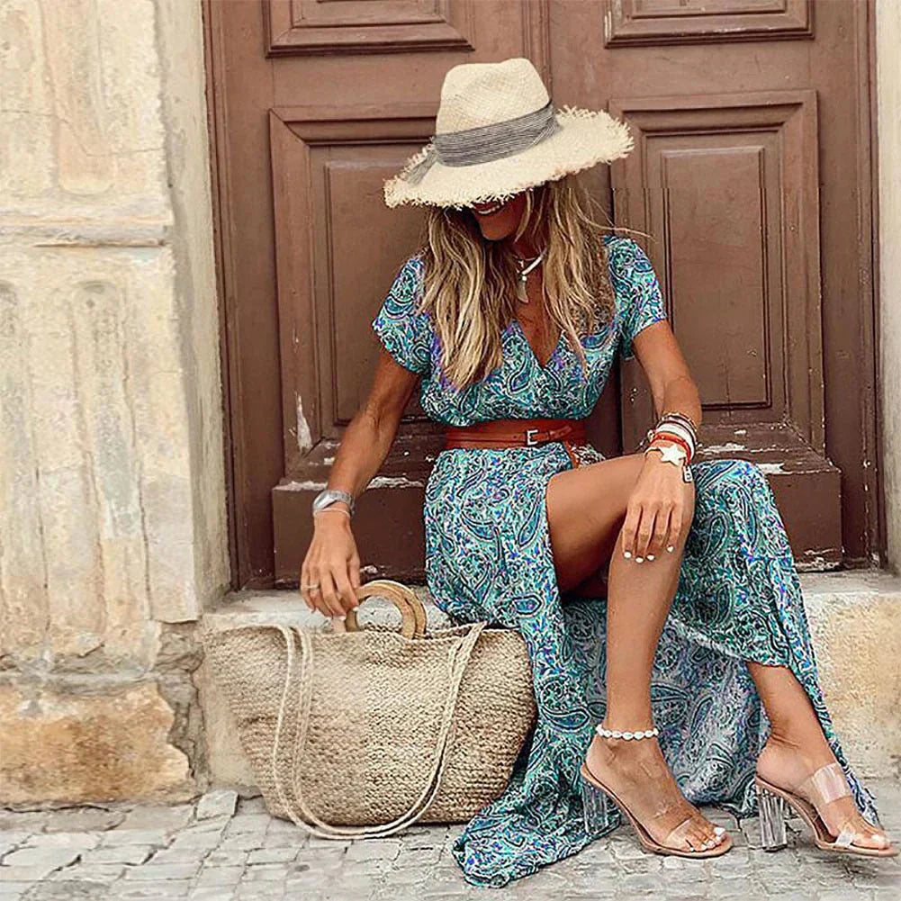 MAYLA | Robe Bohème Élégante avec Ceinture Offerte