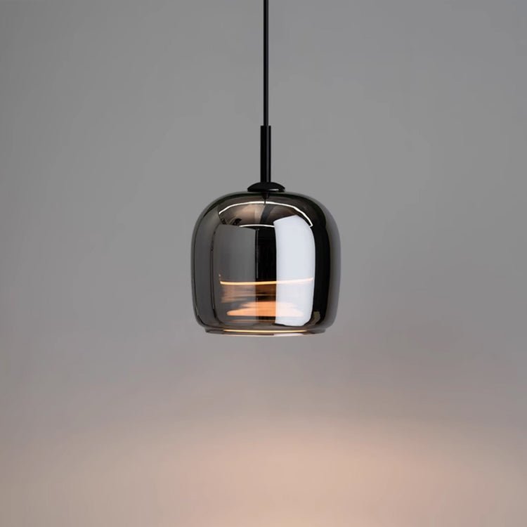 Suspension en verre noir scandinave