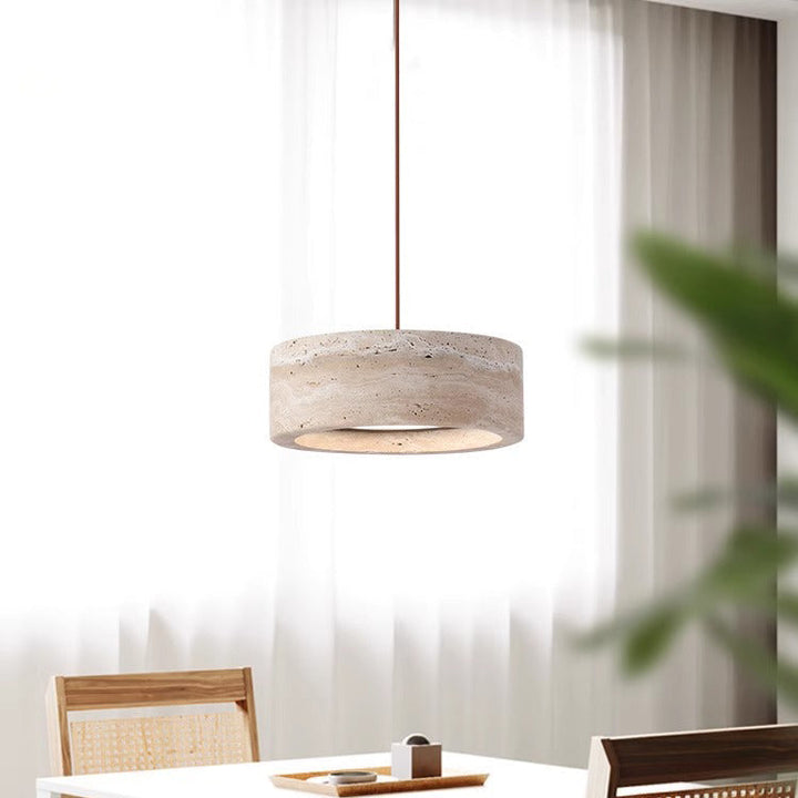 Lampe suspendue LED en pierre