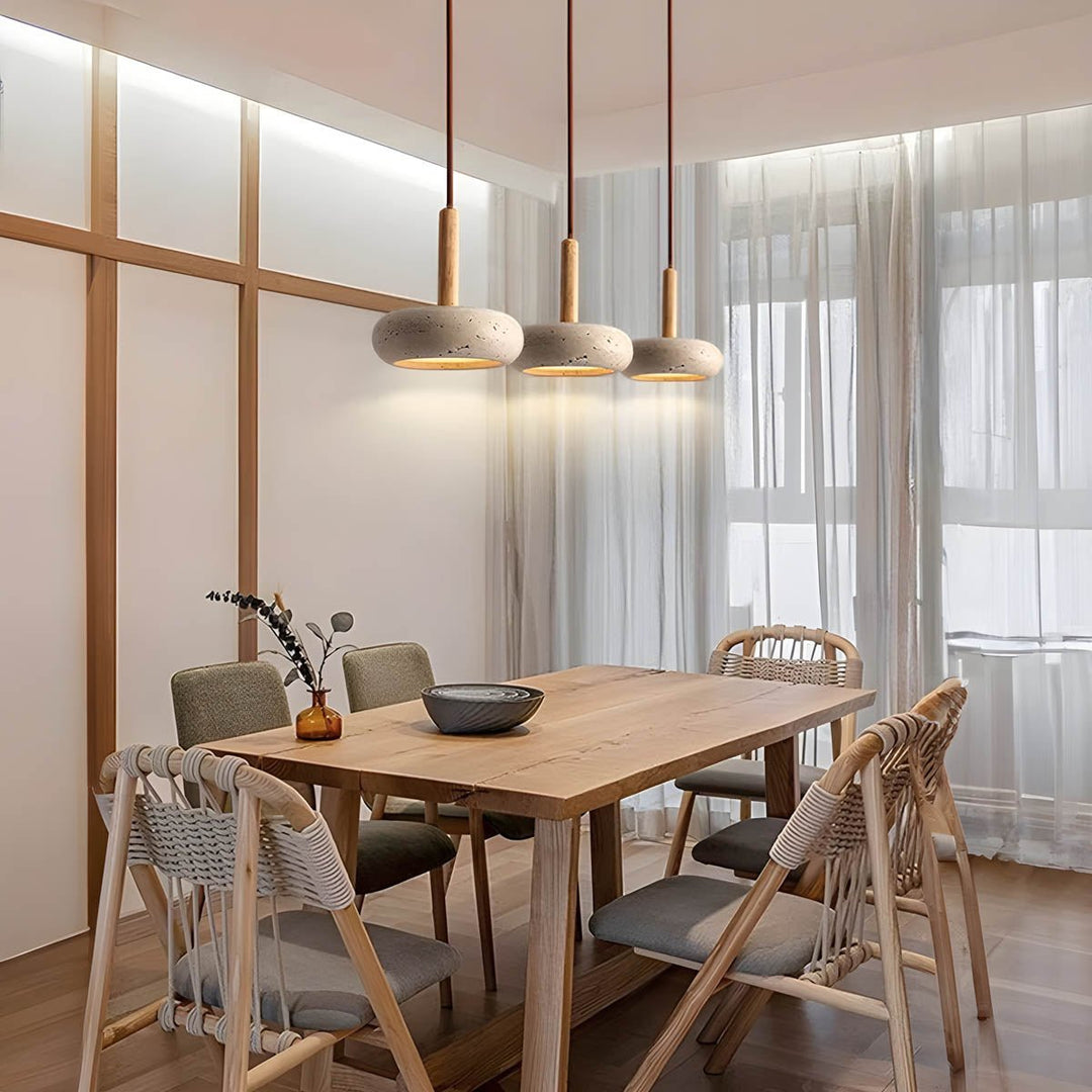 Lampe suspendue en style Wabi Sabi