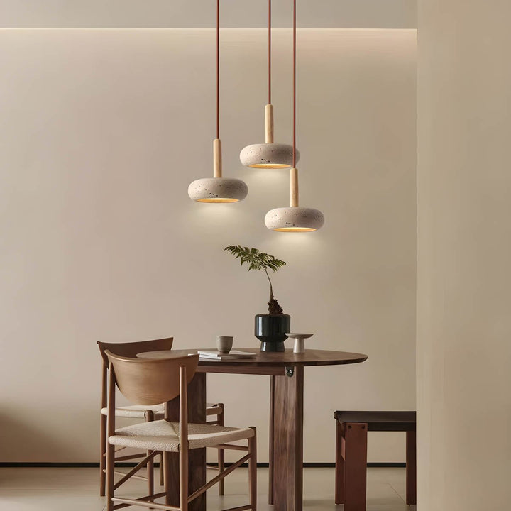 Lampe suspendue en style Wabi Sabi