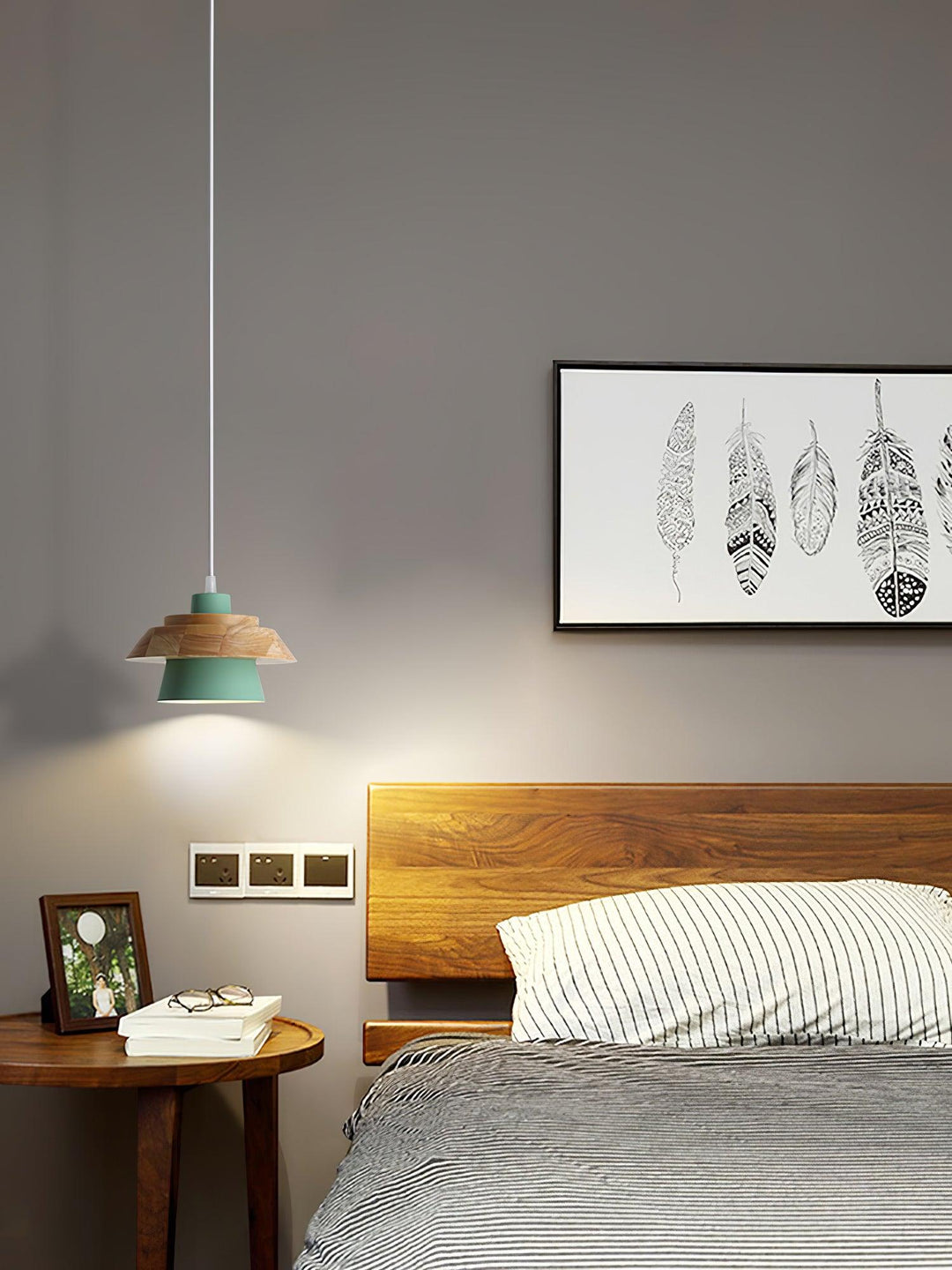 Suspension en Bois et Pierre