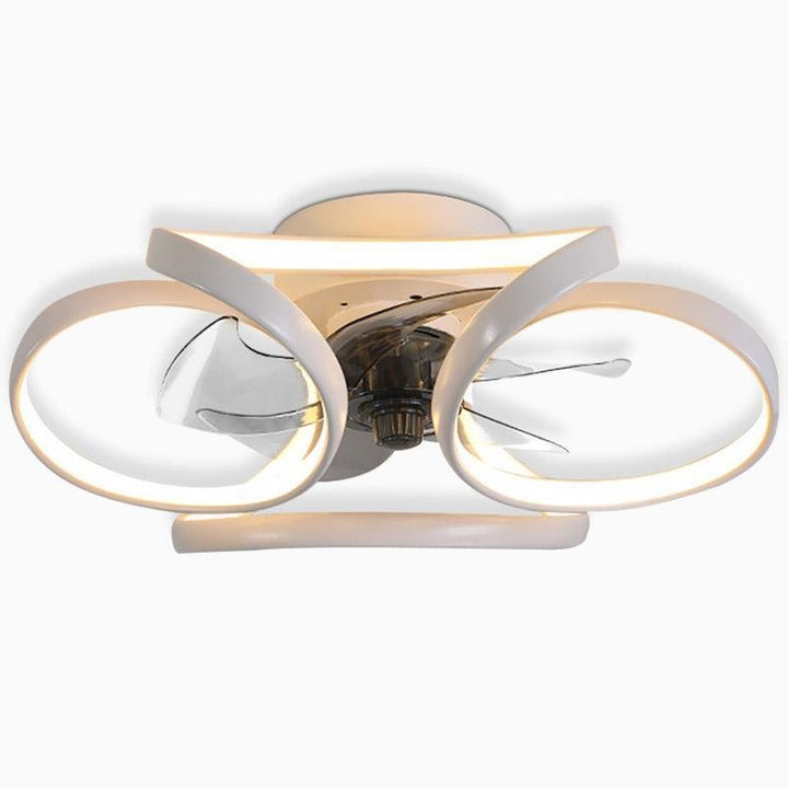 Ventilateur de plafond encastré moderne Bloem LED avec télécommande