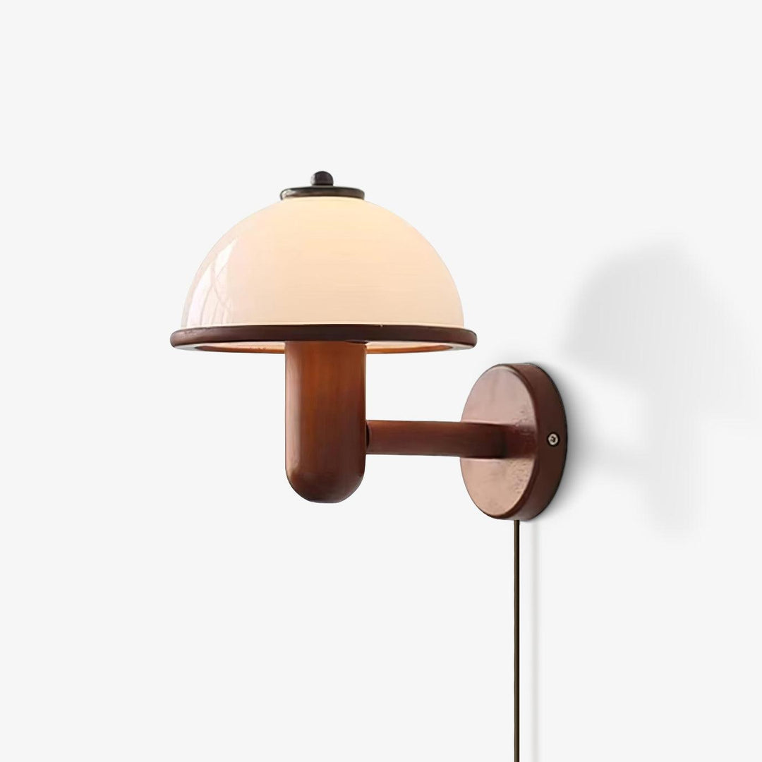 Lampe murale en bois Champignon