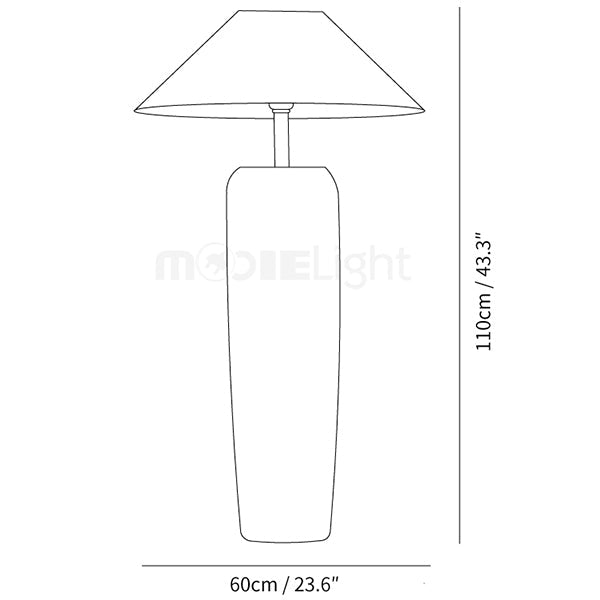 Lampe sur pied en bois vieilli