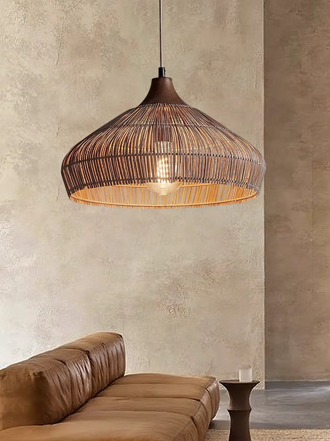 Lampe Suspendue en Rotin