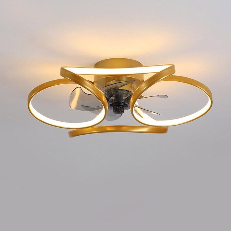 Ventilateur de plafond encastré moderne Bloem LED avec télécommande