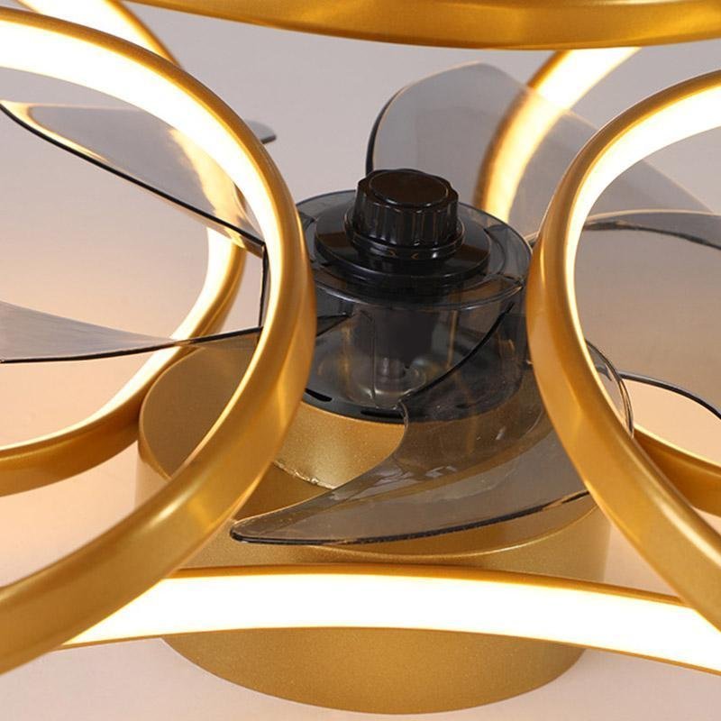 Ventilateur de plafond encastré moderne Bloem LED avec télécommande