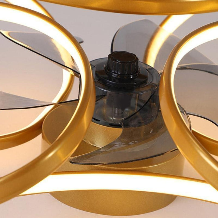 Ventilateur de plafond encastré moderne Bloem LED avec télécommande