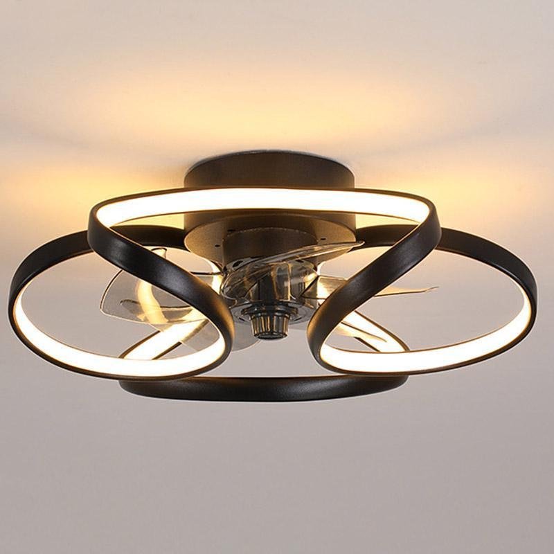 Ventilateur de plafond encastré moderne Bloem LED avec télécommande