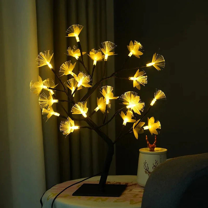 Lumière de l'arbre à fleurs en fibre optique bouleau blanc
