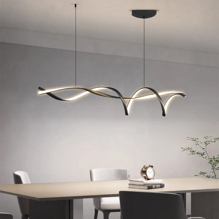 Lampe Suspendue LED Moderne Noire Créative