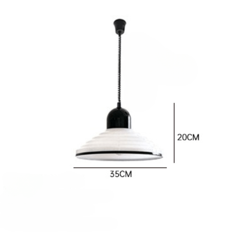 Lampe suspendue en verre crème français