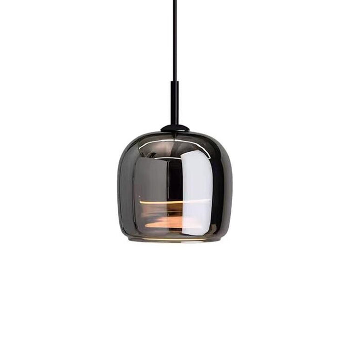 Suspension en verre noir scandinave