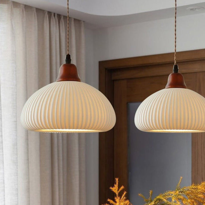 Lampe Suspendue Céramique Blanche