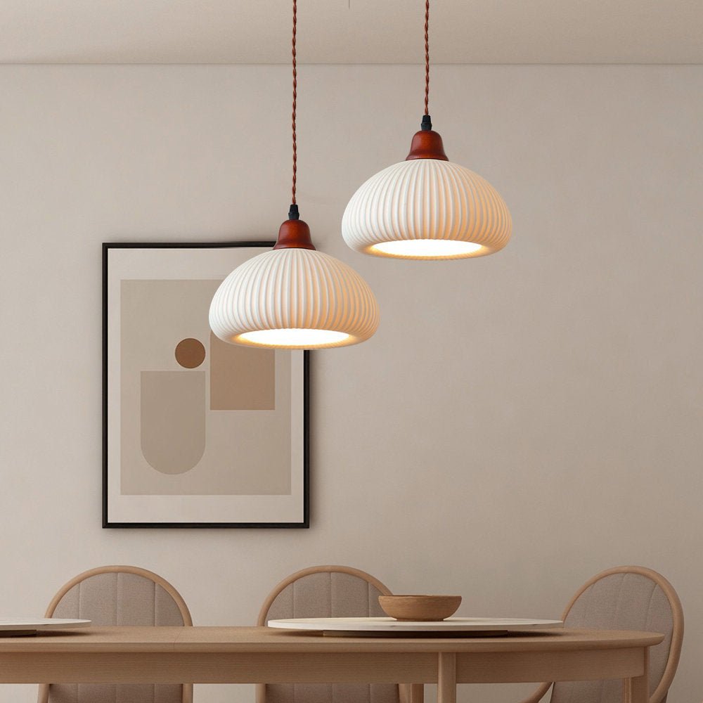 Lampe Suspendue Céramique Blanche