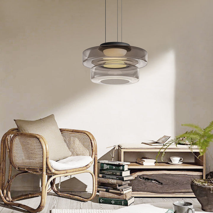 Lampes suspendues en verre de style Bauhaus