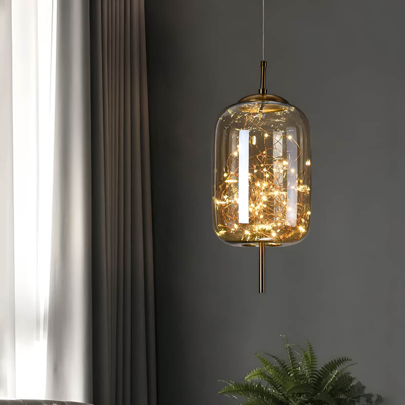 Essence | Exquise Suspension en Verre Brun
