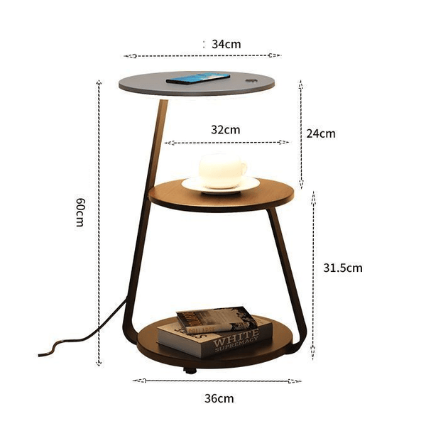 Signature | Table d'appoint avec éclairage intégré