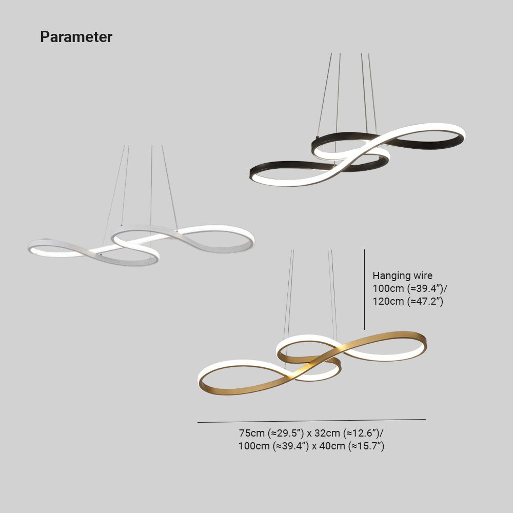 Lampe suspendue LED Design de notes musicales
