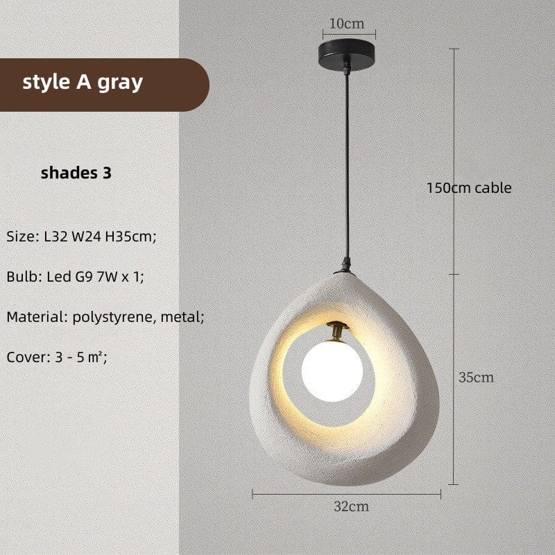 Lampe suspendue Ronde Wabi Sabi