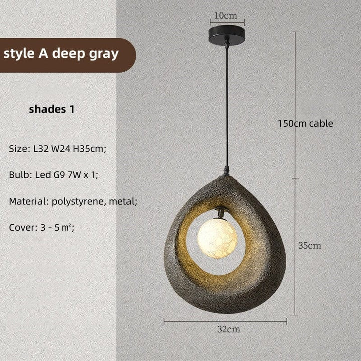 Lampe suspendue Ronde Wabi Sabi