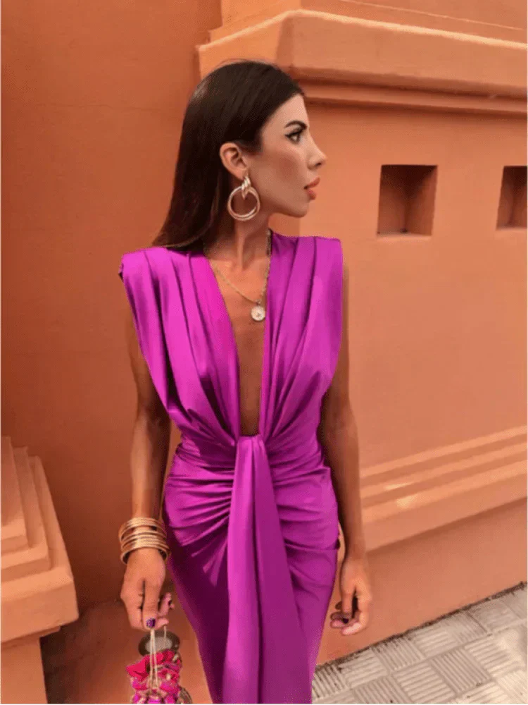 Cordelia | Robe Drapée Élégante
