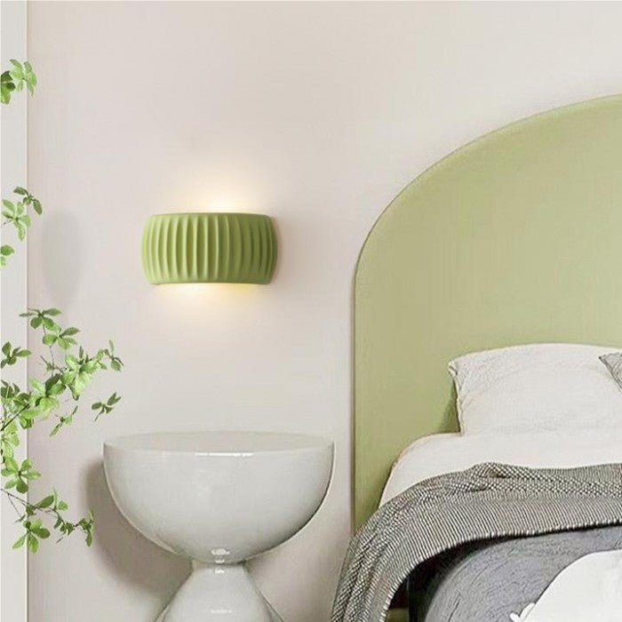 Applique murale en résine moderne Art Déco à texture nervurée