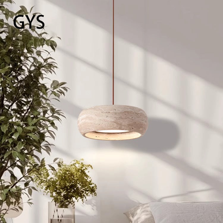 Lampe suspendue LED en pierre