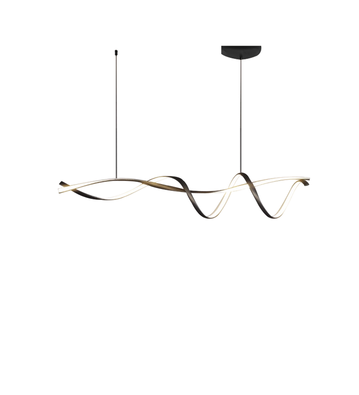 Lampe Suspendue LED Moderne Noire Créative