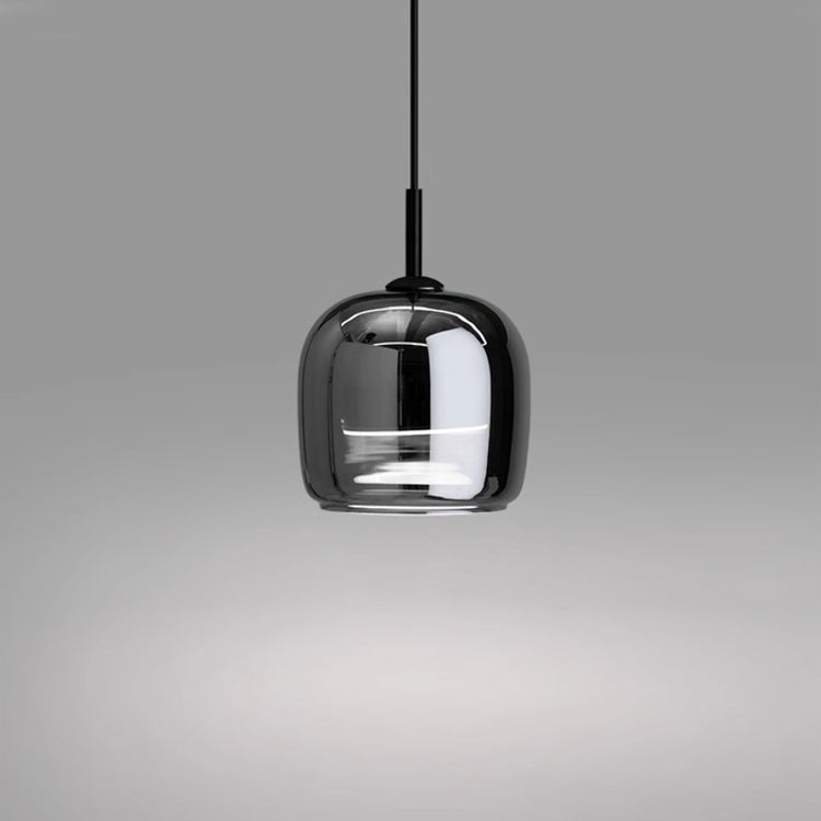 Suspension en verre noir scandinave